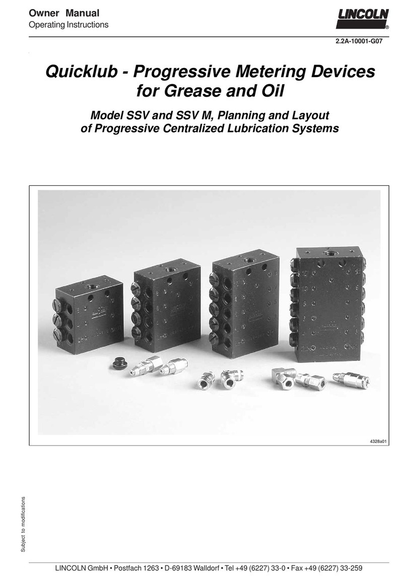 Lincoln Quicklub SSV owner's manual