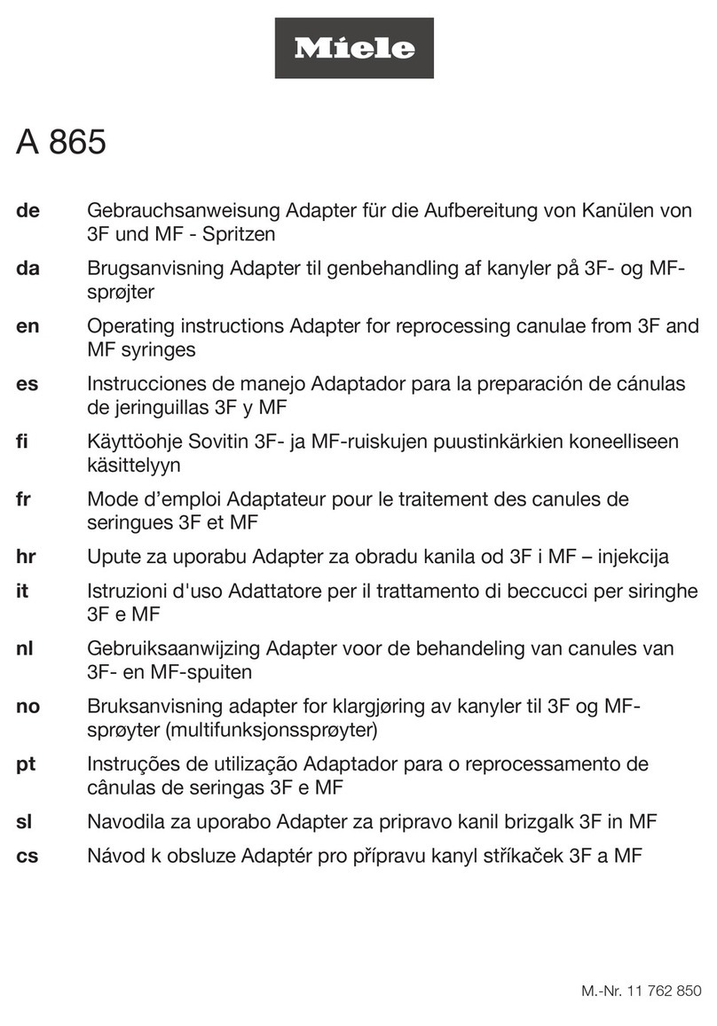 Miele A 865 operating instructions
