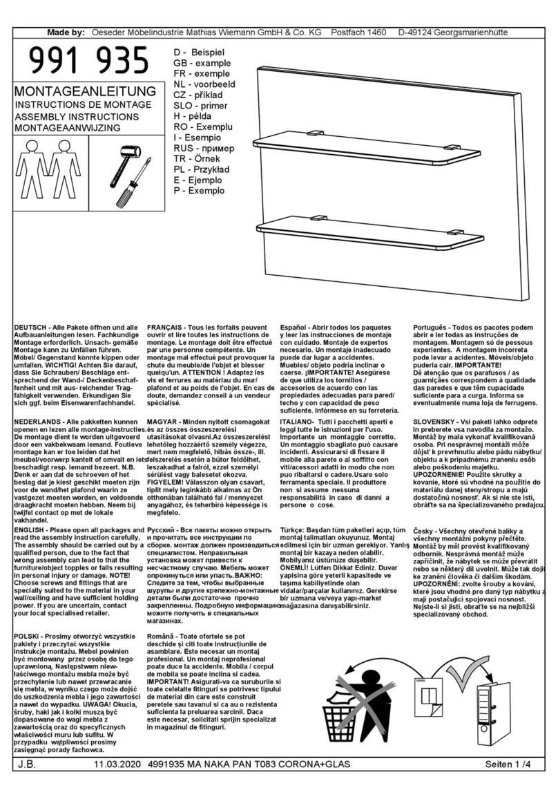 WIEMANN Catania Assembly instructions