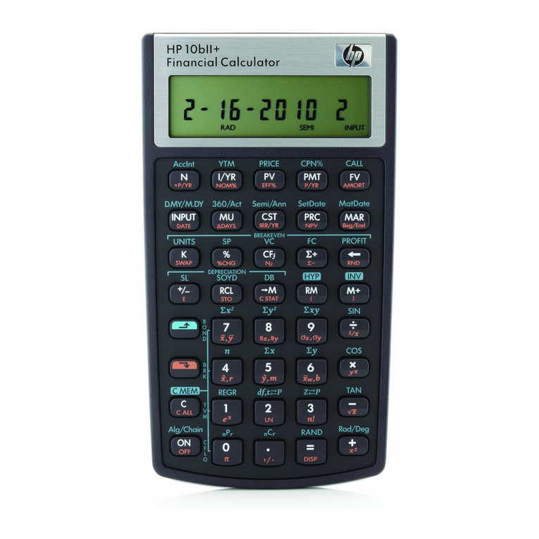 HP HP10BII User manual