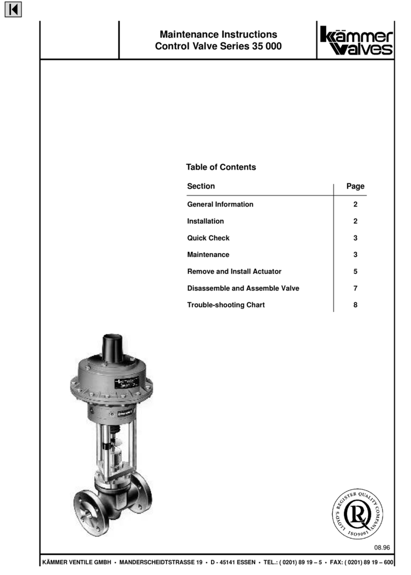 Kammer 35000 Series Maintenance instructions