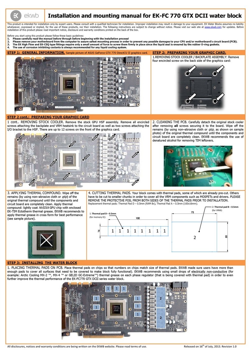 ekwb EK-FC 770 GTX DCII Manual