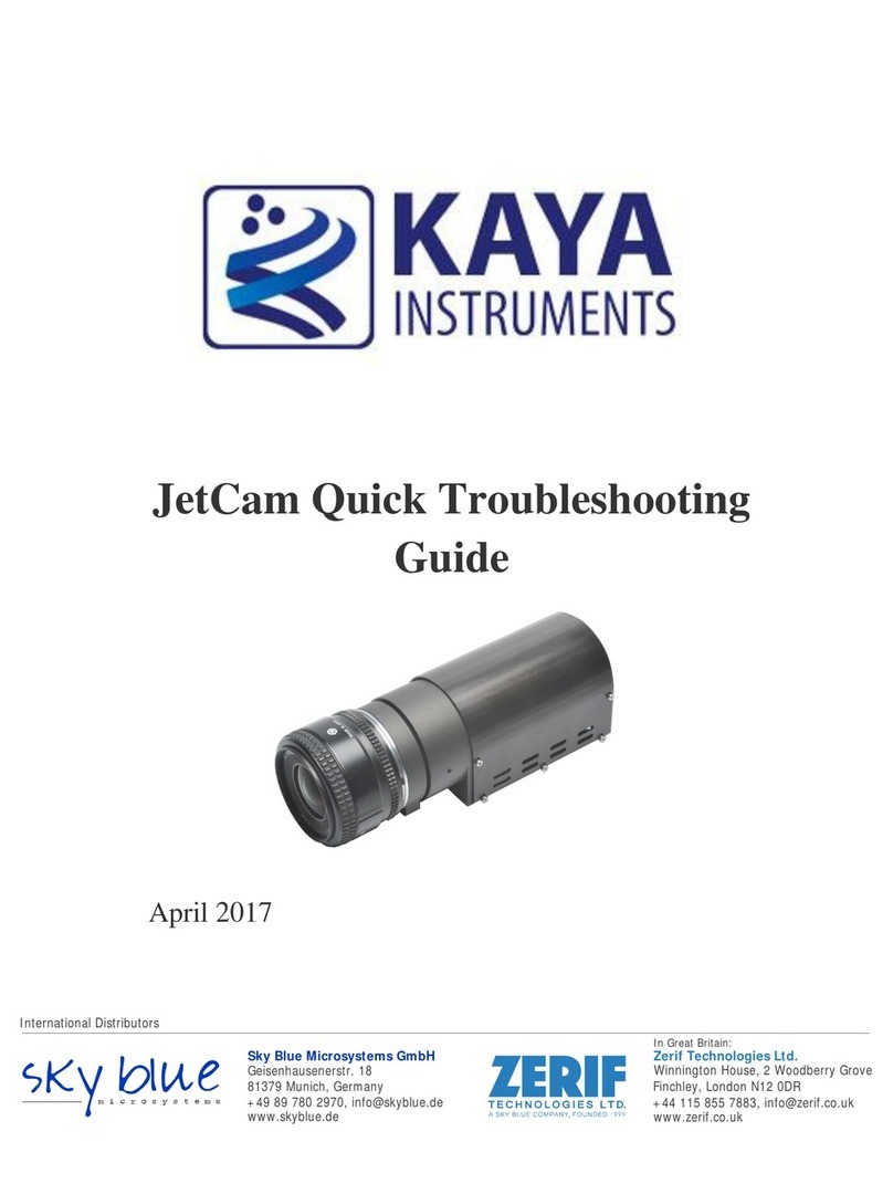 Kaya Instruments JetCam User manual Kaya Instruments JetCam User manual