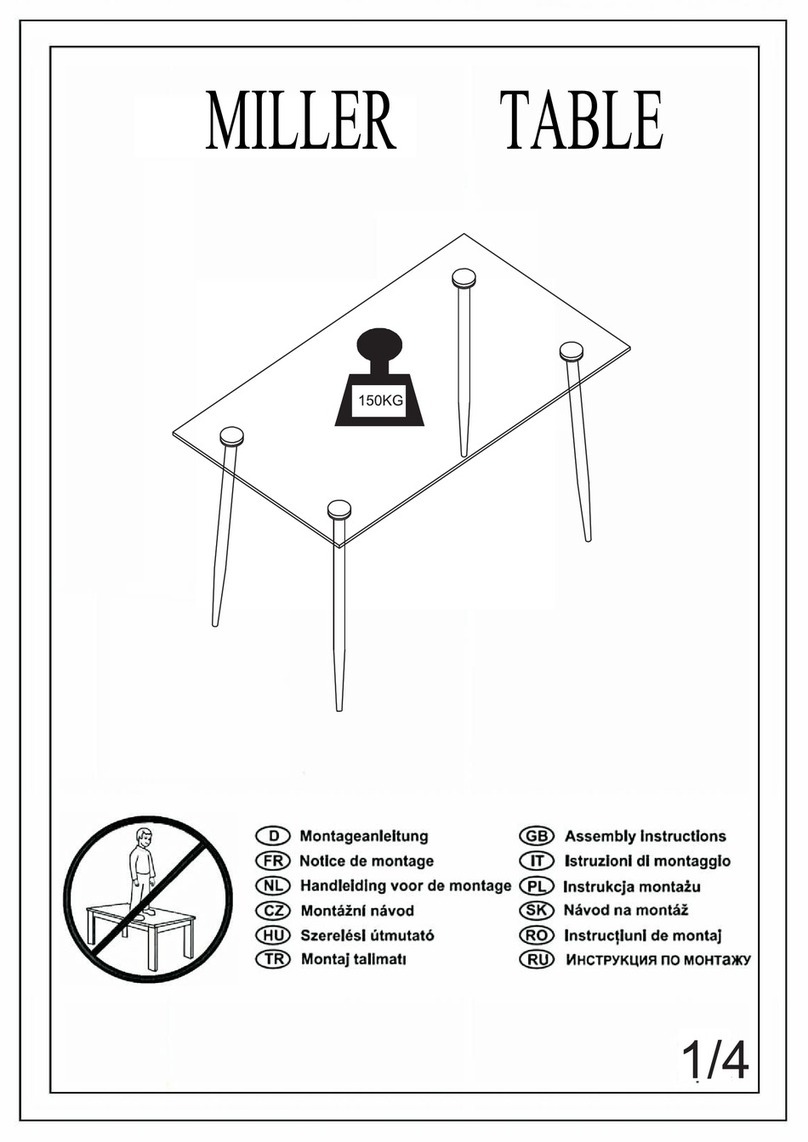my home Miller Table User manual