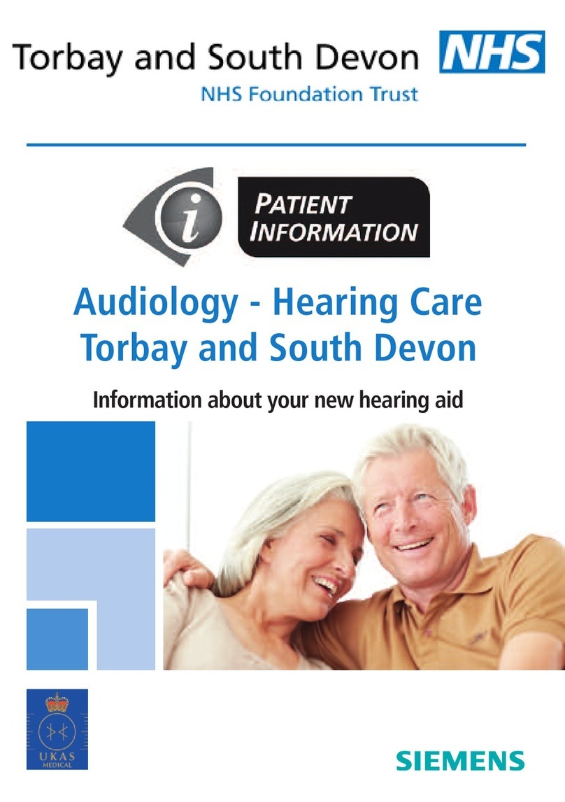 Siemens NHS Audiology User manual
