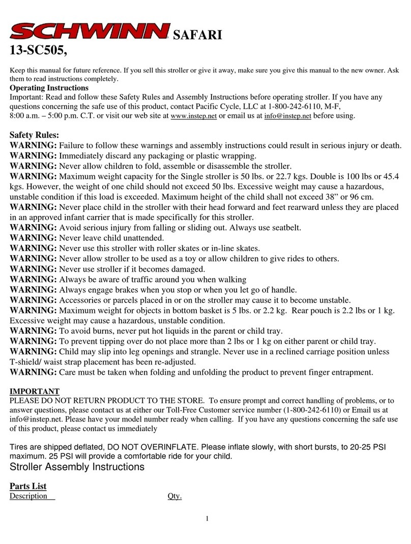Schwinn Safari User manual