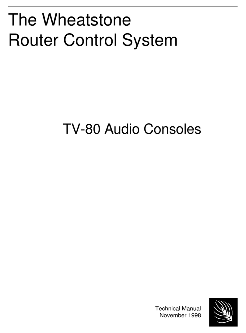 Wheatstone TV-80 User manual