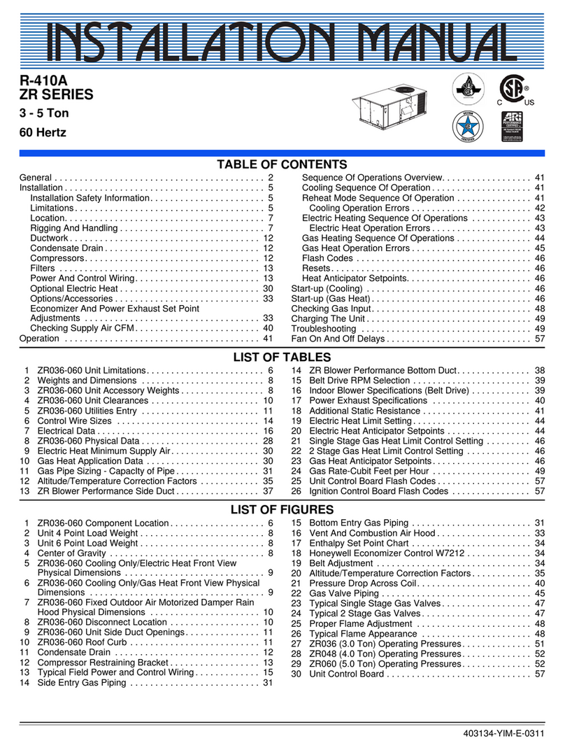 Johnson Controls Unitary Products YORK ZR Series installation manual Johnson Controls Unitary Products YORK ZR Series installation manual