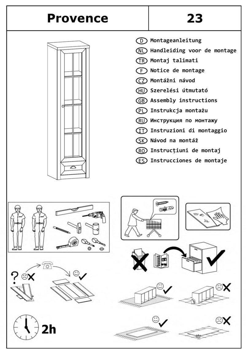 Home affaire Provence 23 Assembly instructions