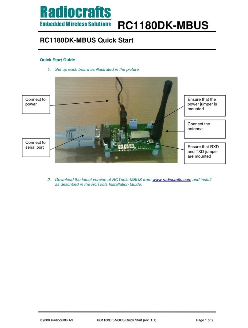 Radiocrafts RC1180DK-MBUS quick start