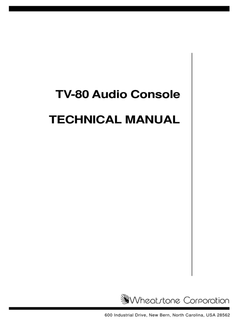 Wheatstone TV-80 User manual