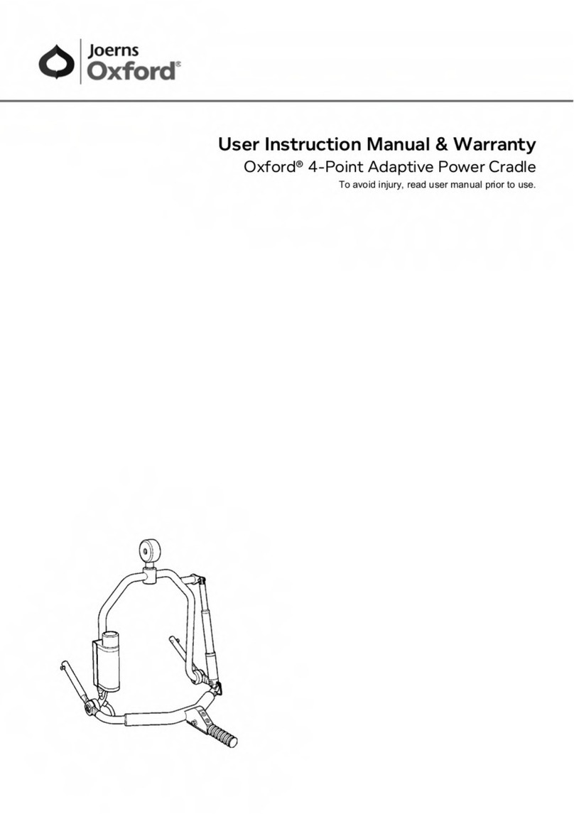 Joerns Oxford Adaptive Power Cradle User instruction manual & warranty