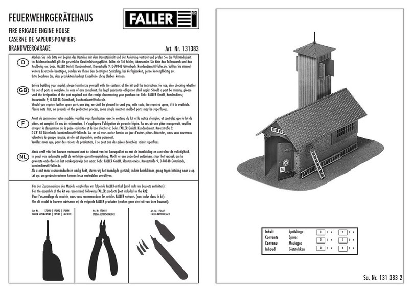Faller FIRE BRIGADE ENGINE HOUSE User manual Faller FIRE BRIGADE ENGINE HOUSE User manual