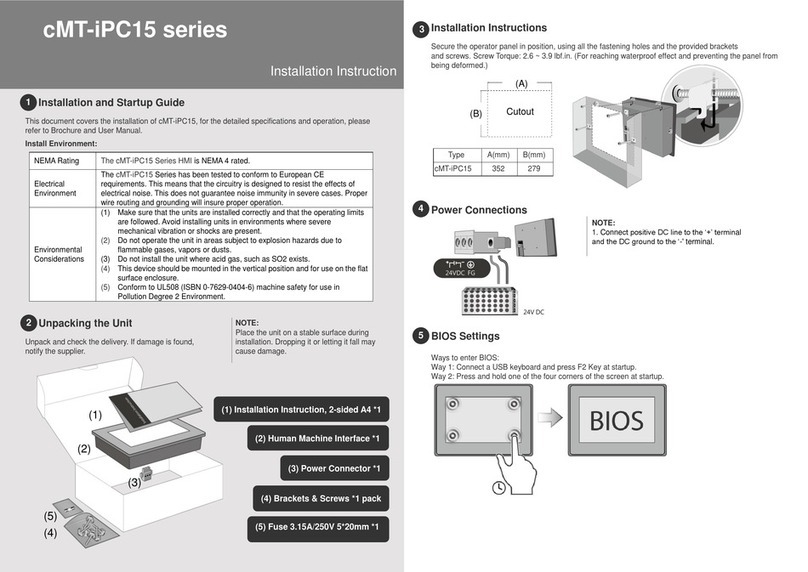 weintek cMT-iPC15 User manual