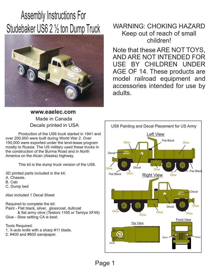 Eaelec Studebaker US6 2 1/2 ton Dump Truck Assembly instructions Eaelec Studebaker US6 2 1/2 ton Dump Truck Assembly instructions