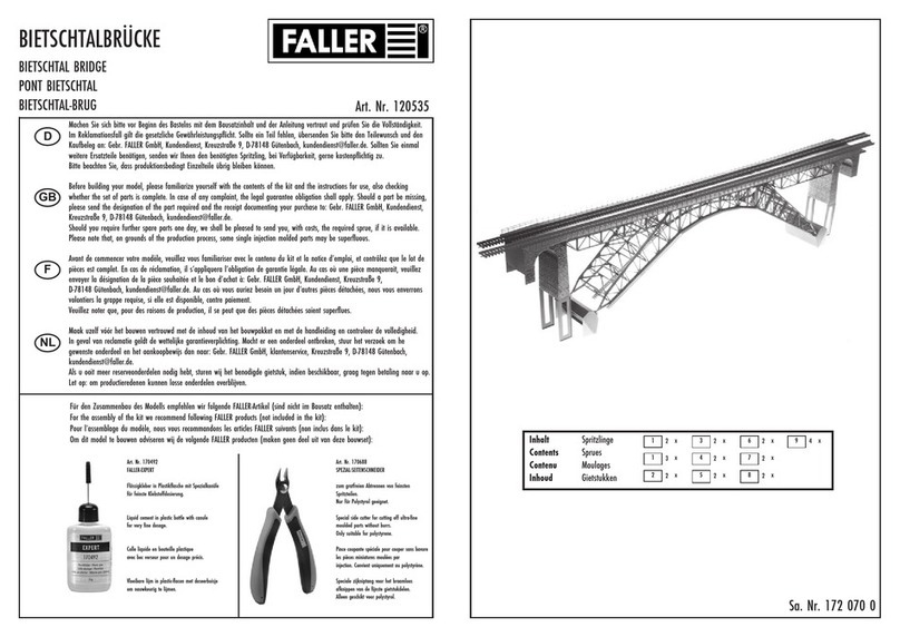 Faller BIETSCHTAL BRIDGE User manual