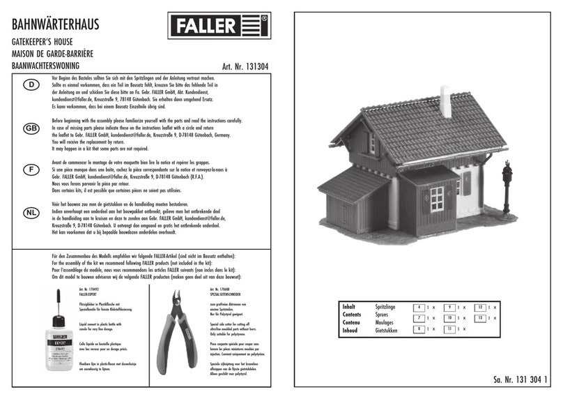 Faller GATEKEEPER'S HOUSE User manual Faller GATEKEEPER'S HOUSE User manual