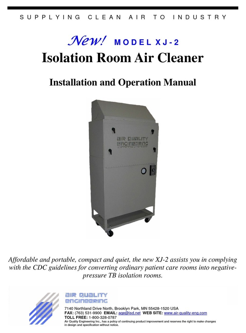 Air Quality Engineering XJ-2 Installation and operation manual