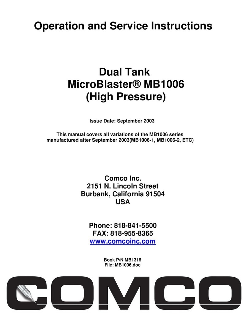 Comco MicroBlaster MB1006 Operation and service instructions