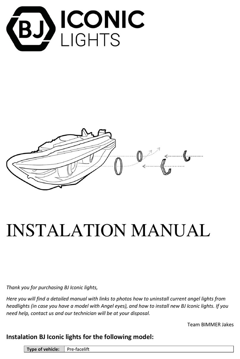 BJ ICONIC LIGHTS Instalation manual