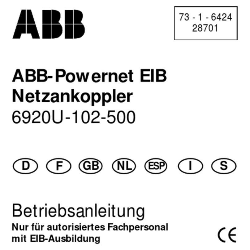 ABB Powernet 6920U-102-500 User manual