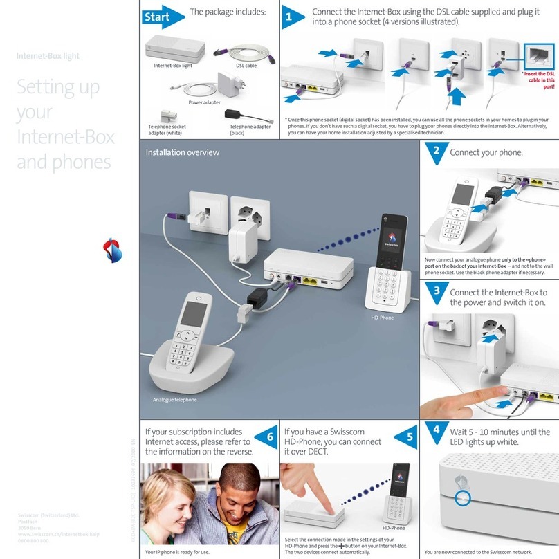 Swisscom Internet-Box light User instructions