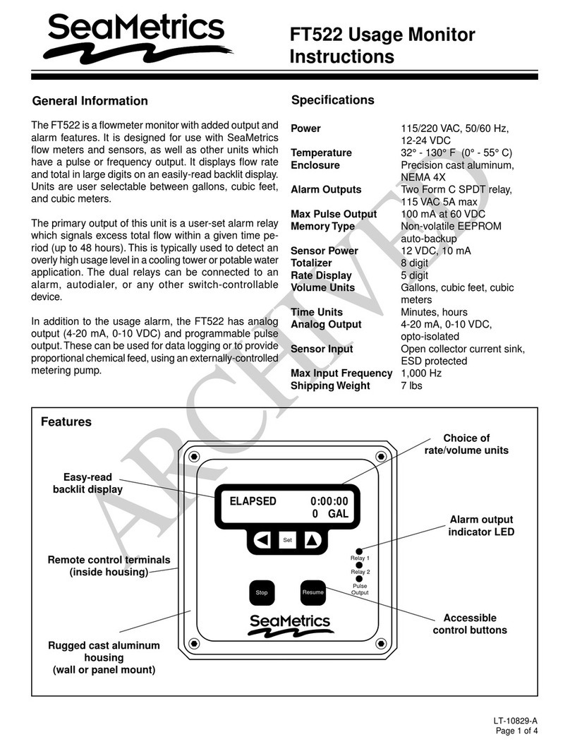 Seametrics FT522 User manual