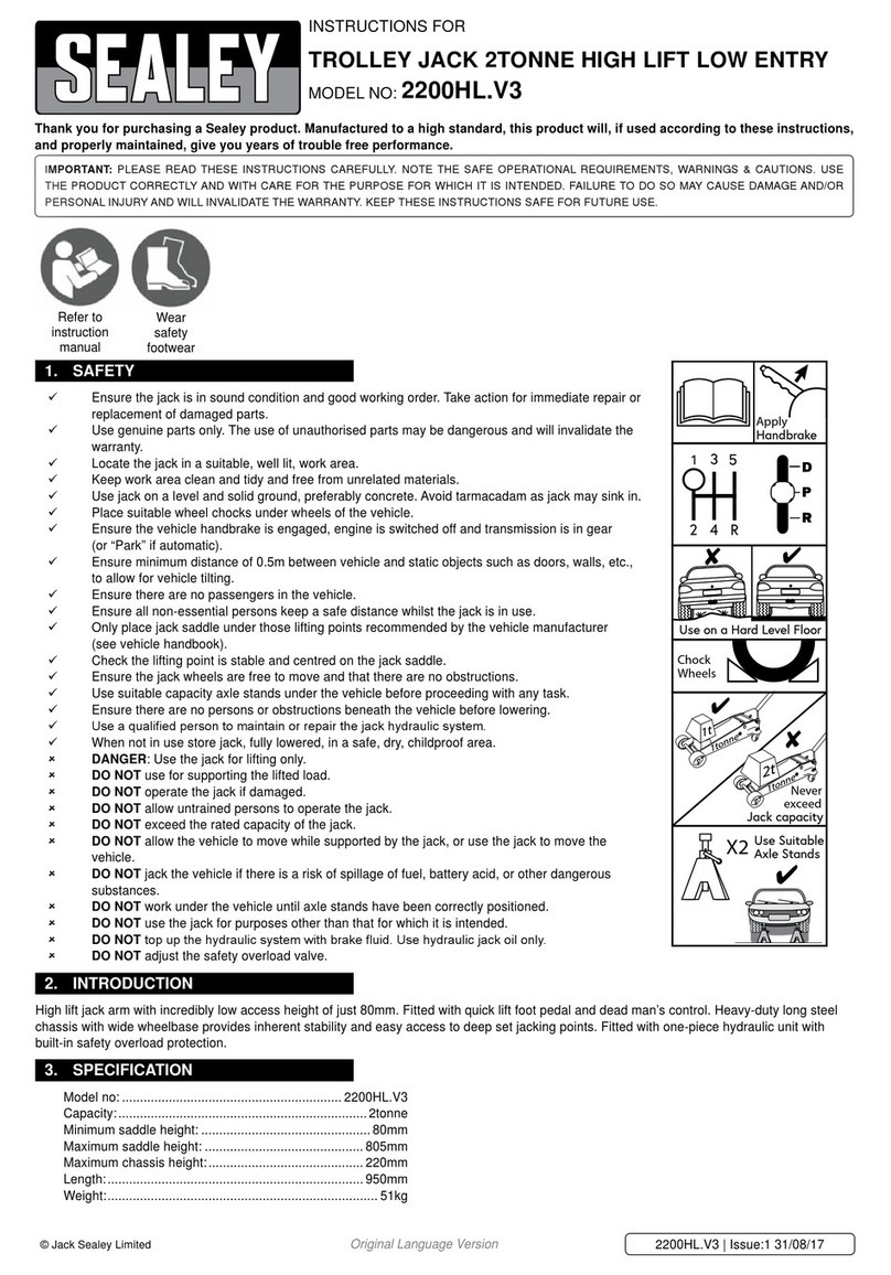 Sealey 2200HL.V3 instructions
