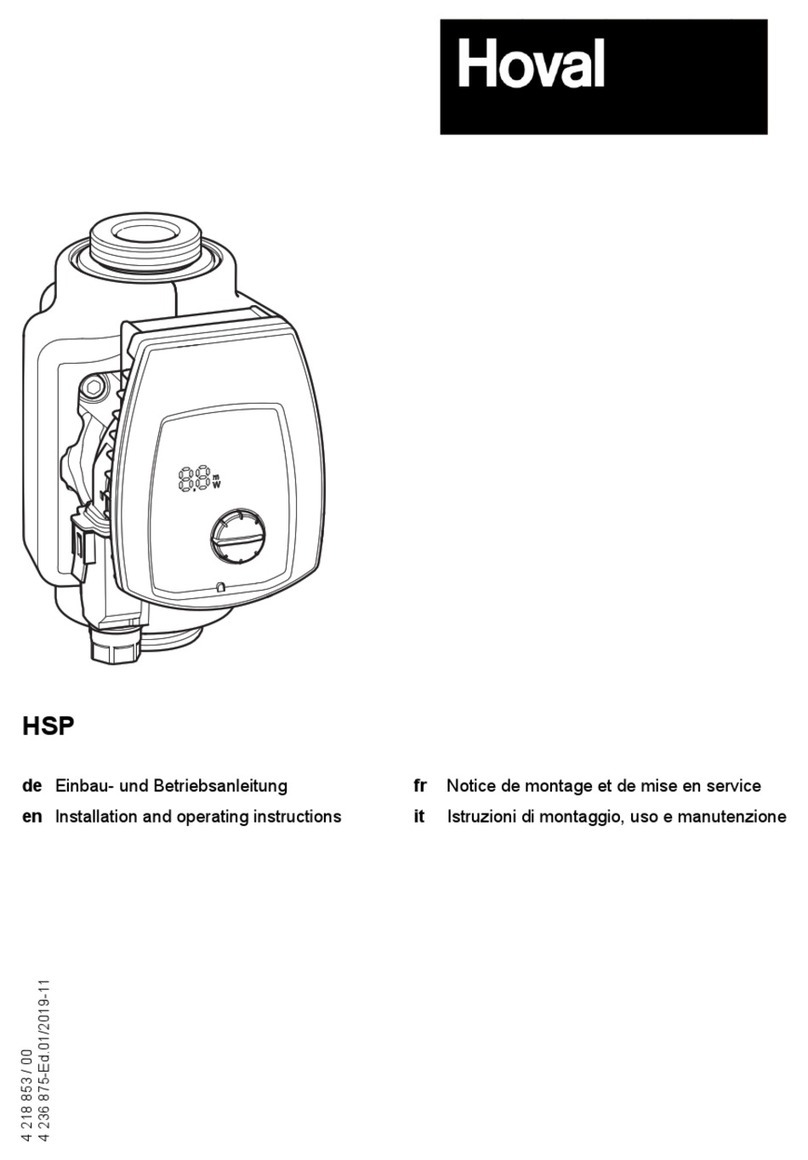 Hoval HSP Installation and operating instructions