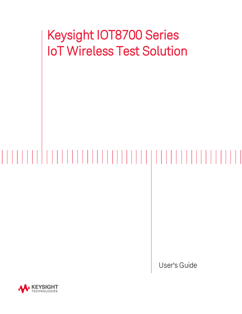 Keysight Technologies IOT8700 Series User manual