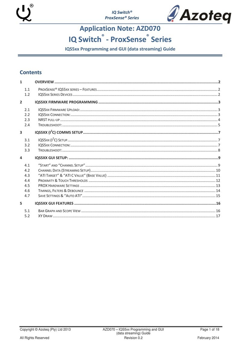 Azoteq IQ Switch - ProxSense Series Owner's manual