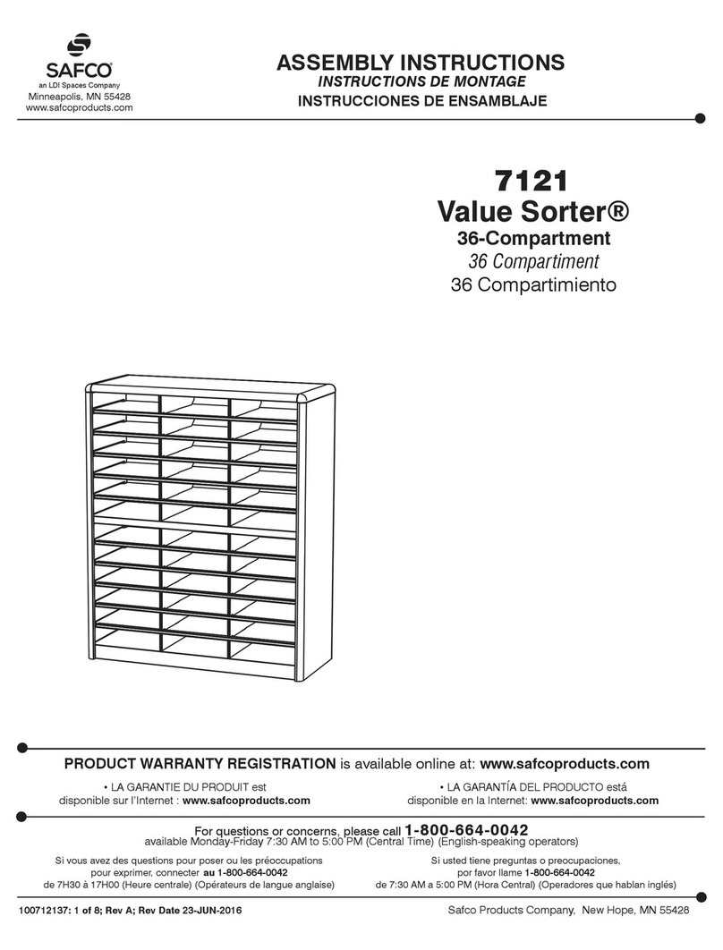 LDI Spaces SAFCO Value Sorter 7121 User manual