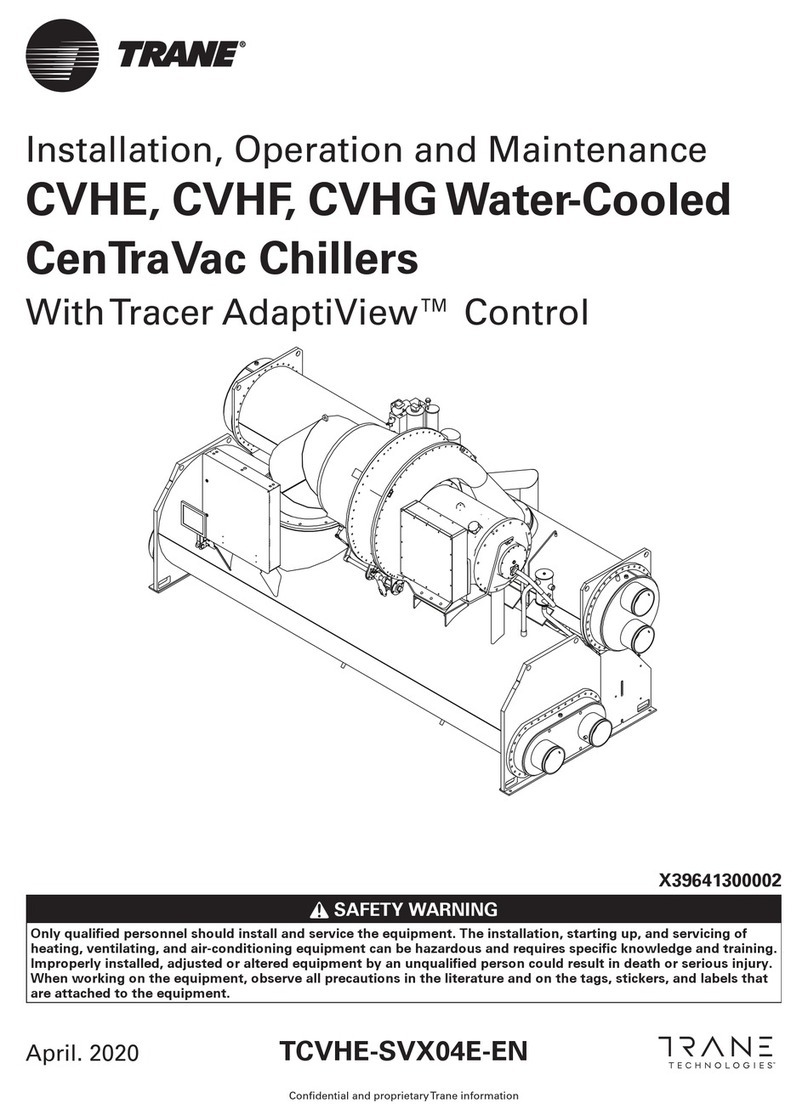 Trane Technologies CVHE Installation and operating instructions