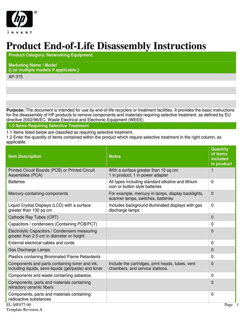 HP Aruba AP-375 Assembly instructions