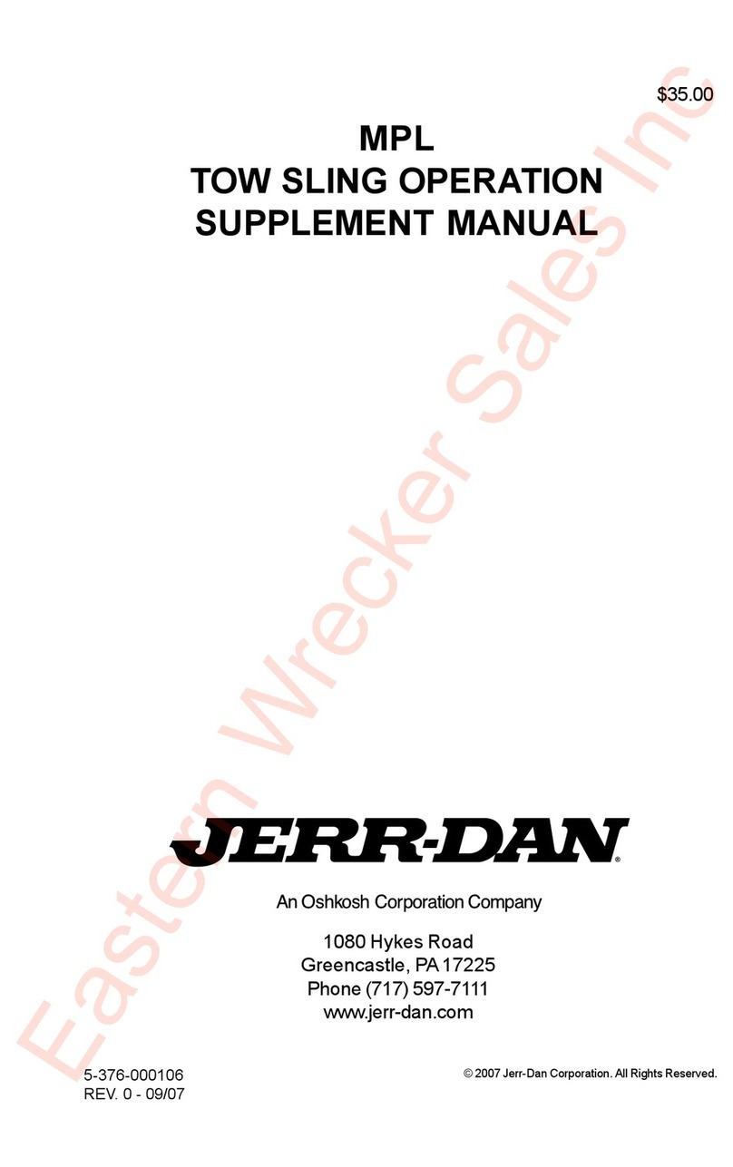 Jerr-Dan MPL OPERATION SUPPLEMENT MANUAL