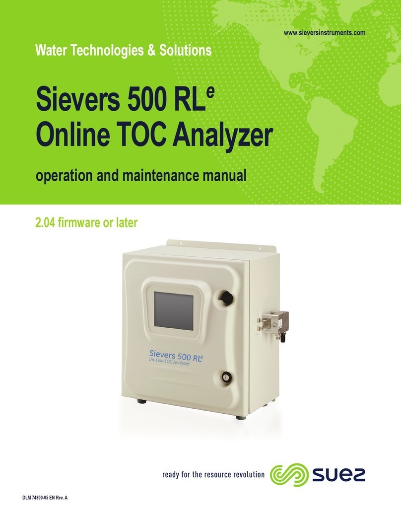 Suez Sievers 500 RLe Operation and maintenance manual