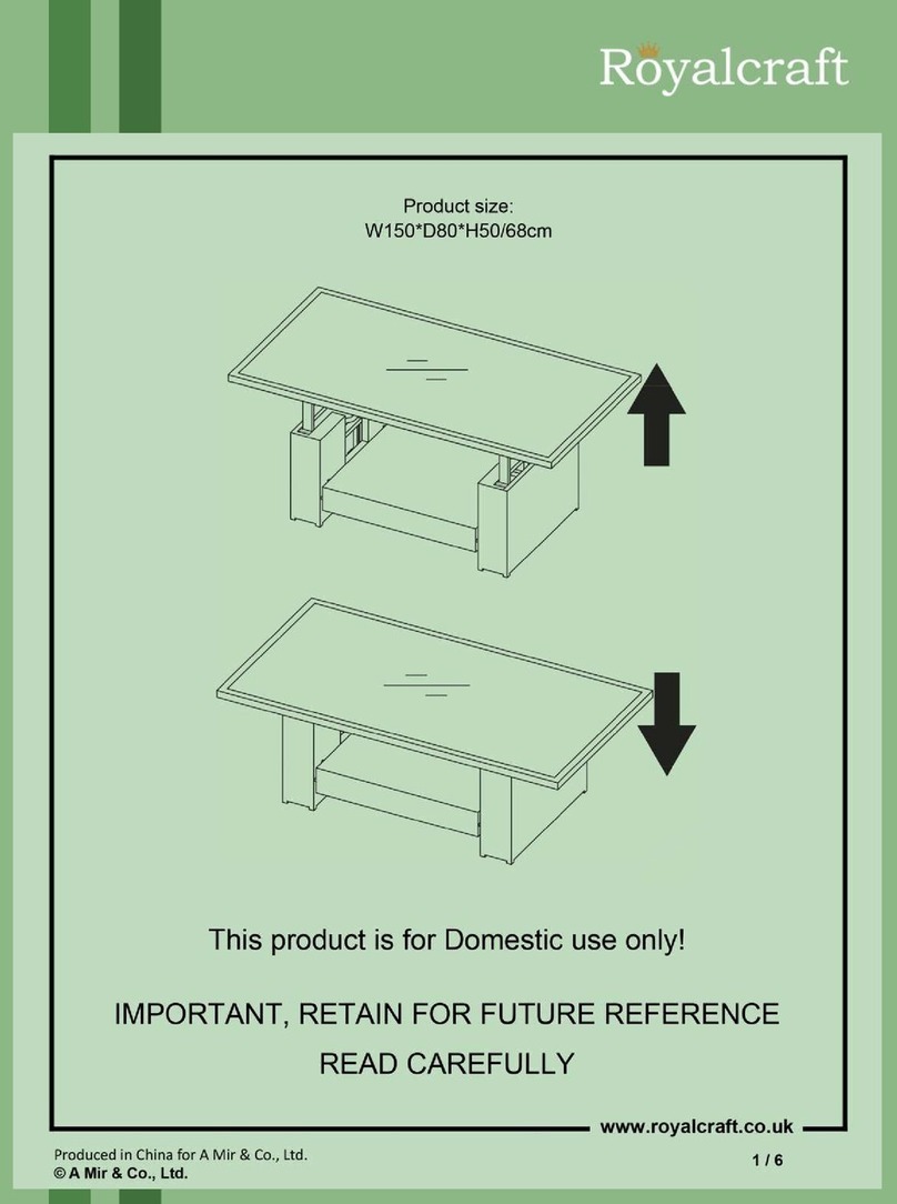 Royalcraft Onyx Assembly instructions