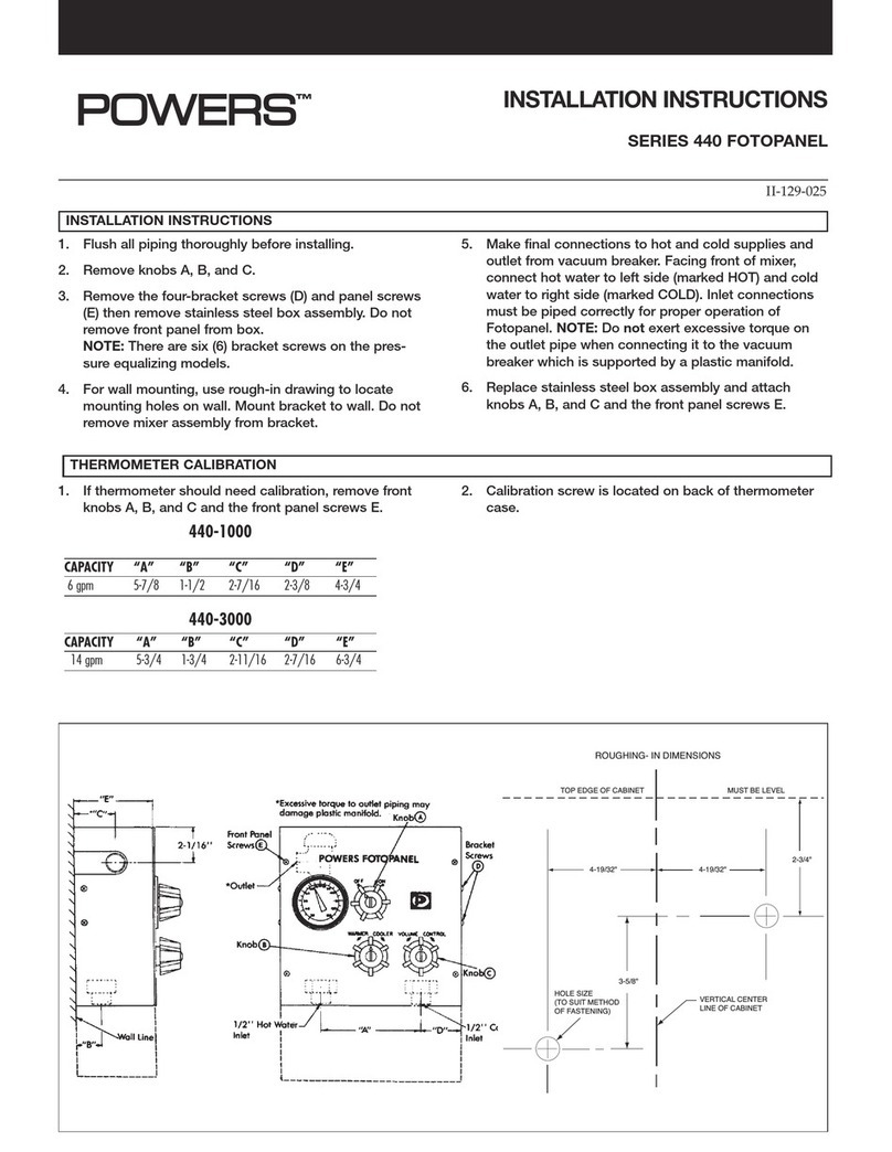 Powers 440 Series installation instructions