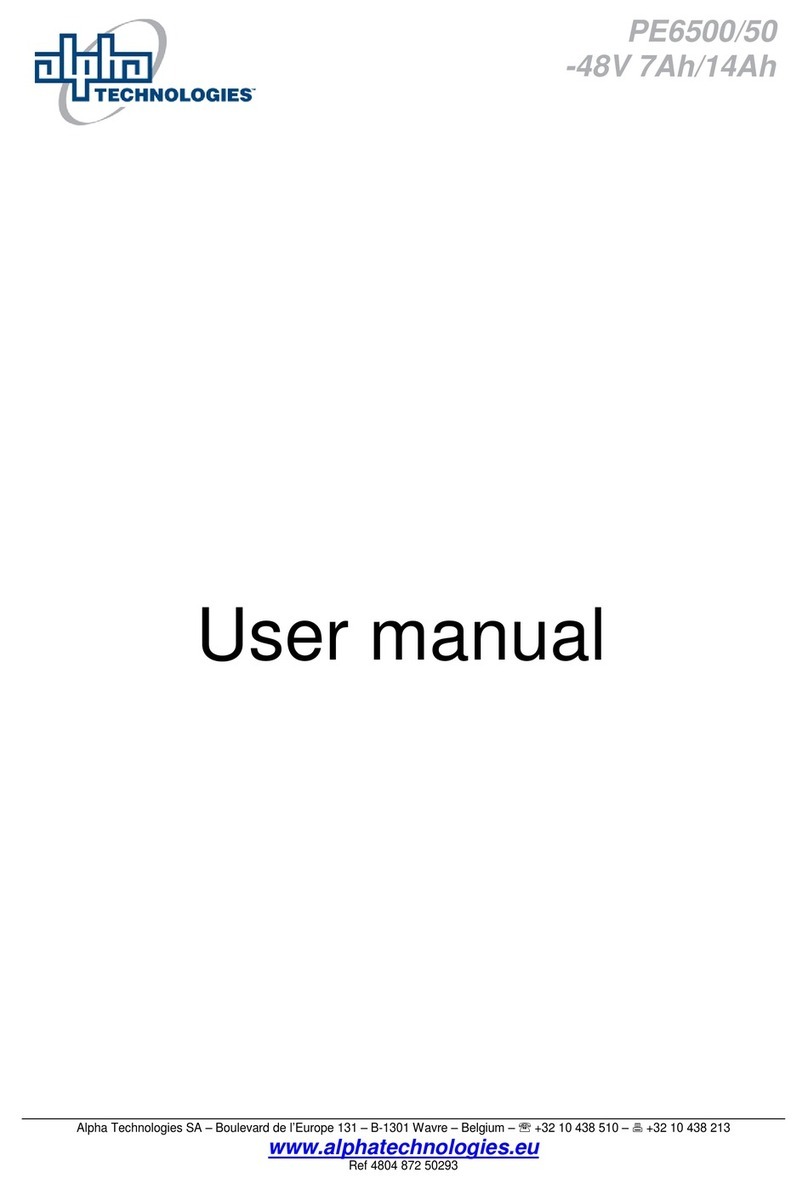 Alpha Technologies PE6500/50 user manual