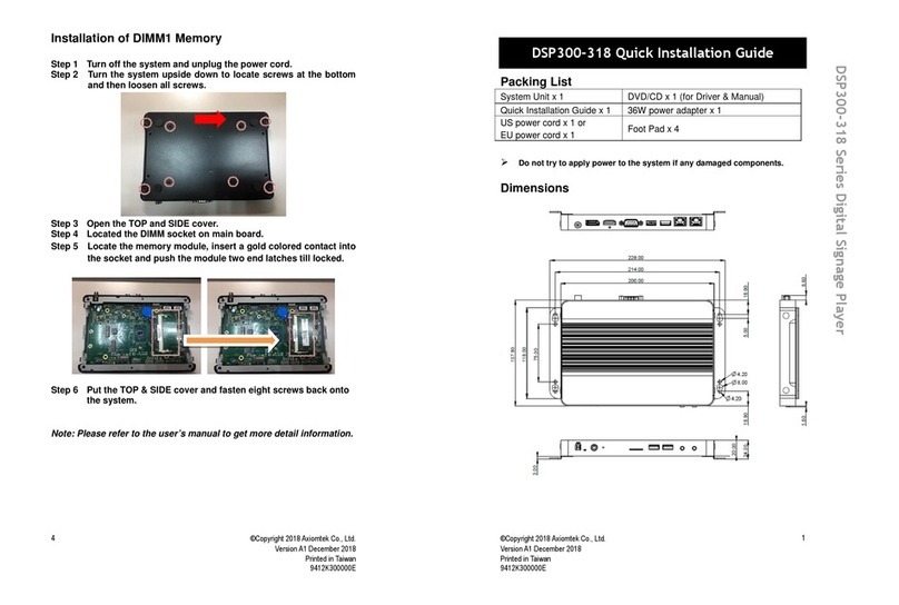 AXIOMTEK DSP300-318 Series User manual
