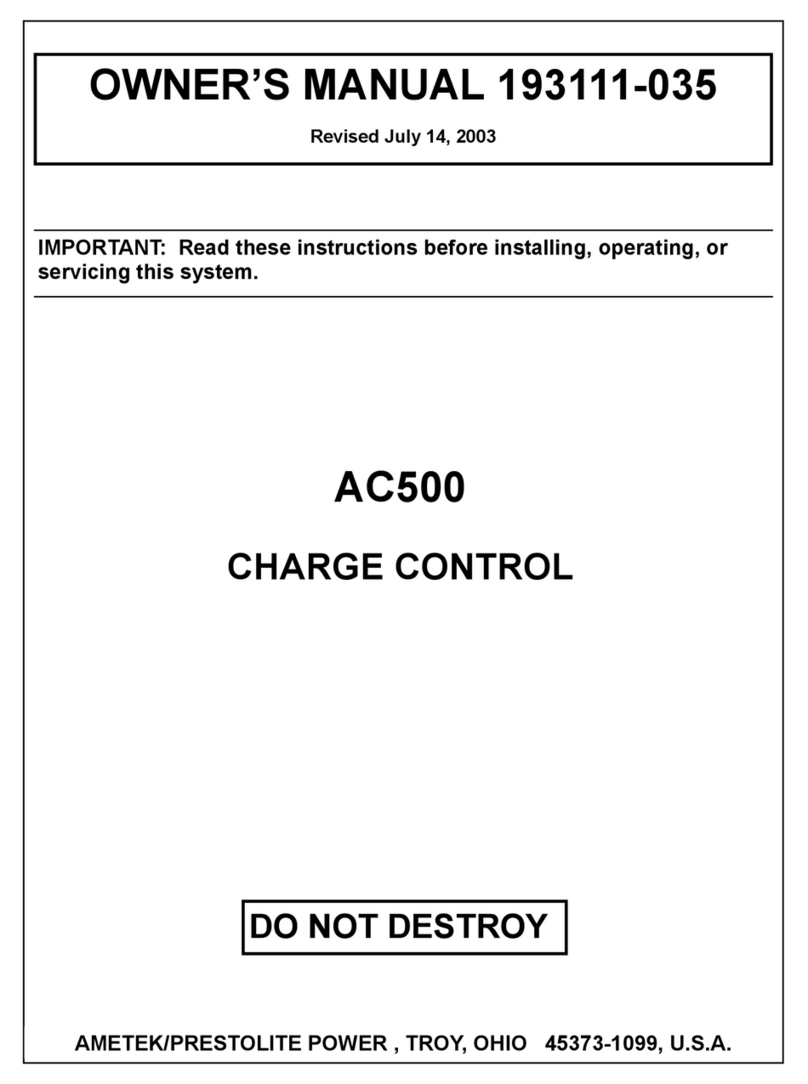 AMETEK/PRESTOLITE POWER AC500 User manual