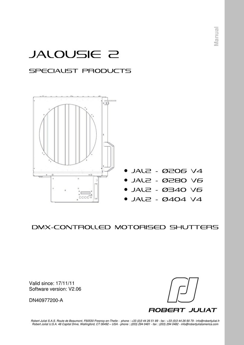 Robert Juliat JALOUSIE 2 manual