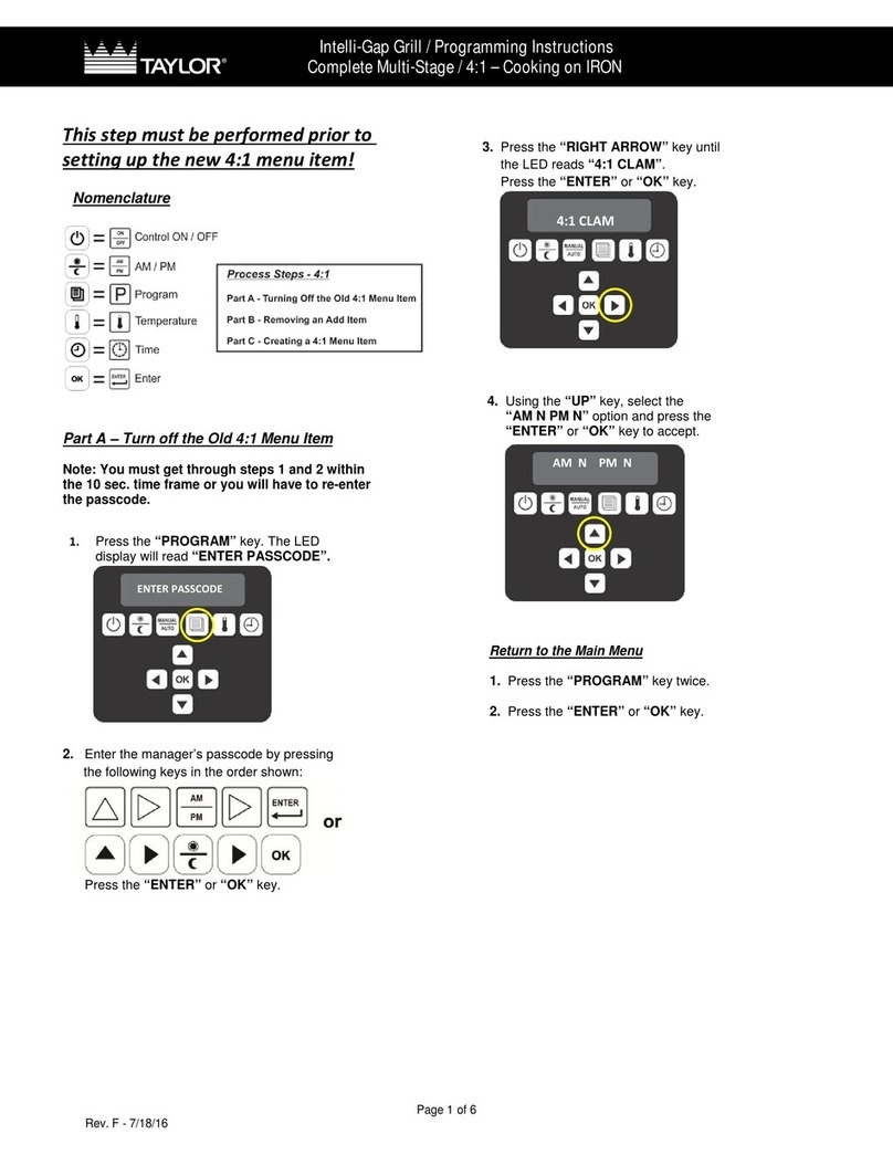 Taylor C842 Installation manual
