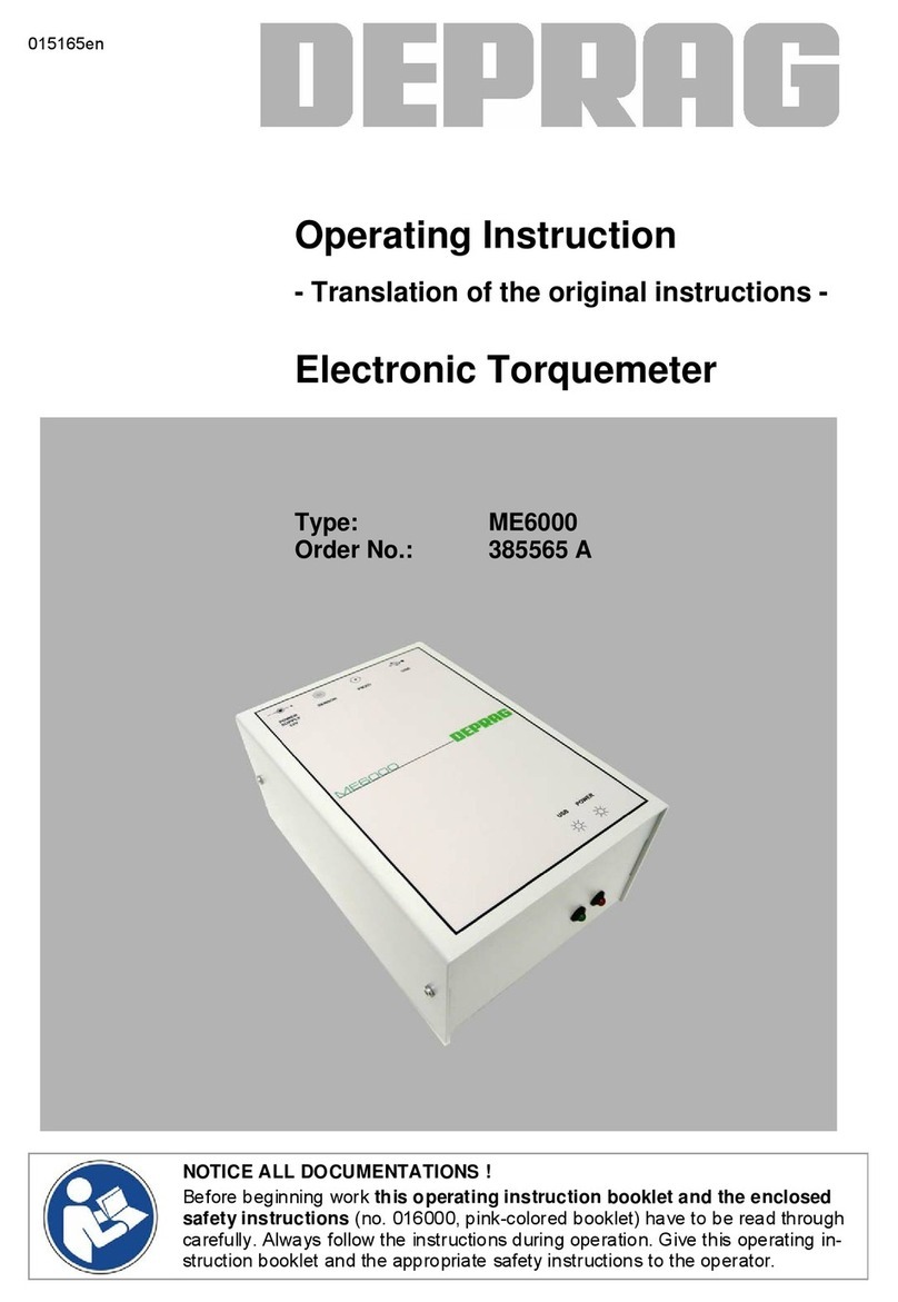 Deprag ME6000 Operating	 instruction