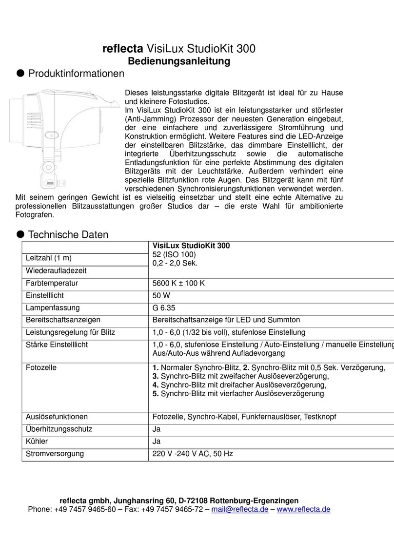 Reflecta VisiLux StudioKit 300 instruction manual Reflecta VisiLux StudioKit 300 instruction manual