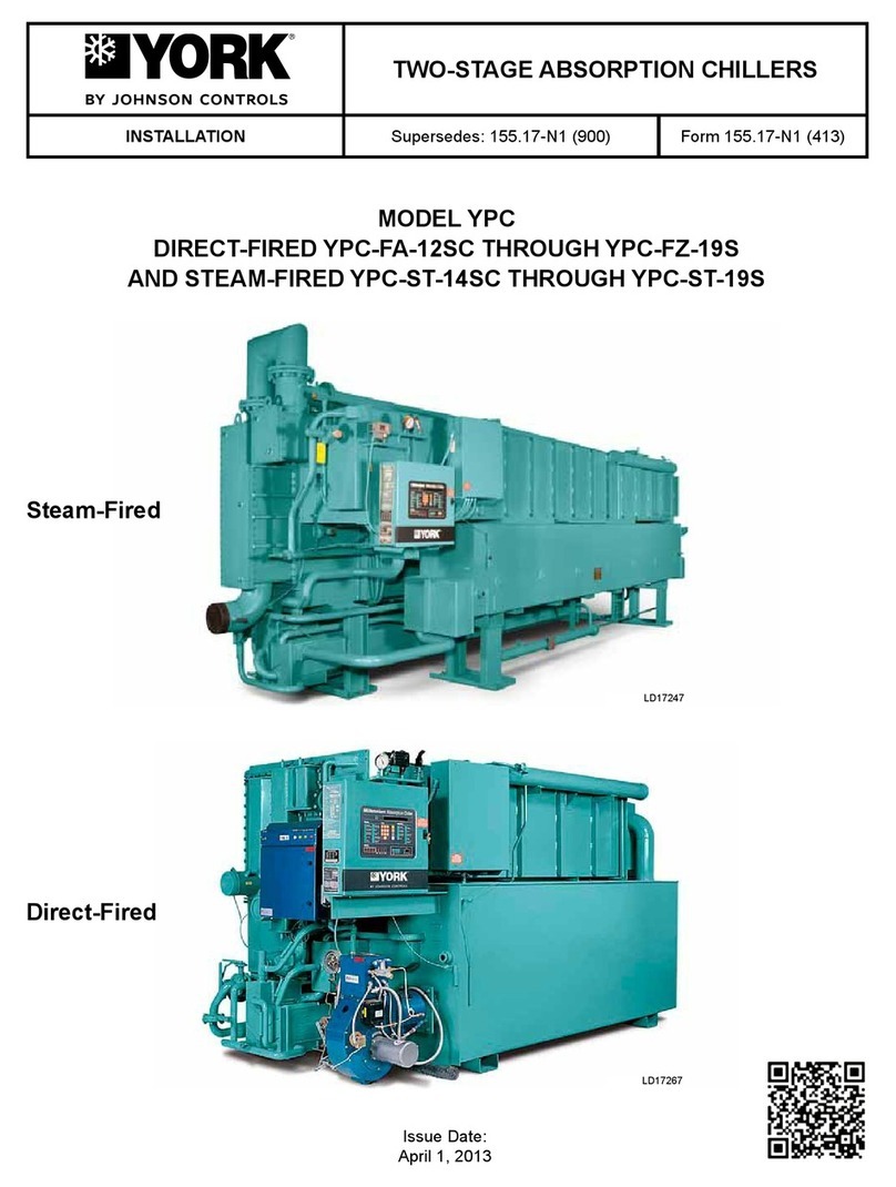 Johnson Controls YORK YPC Series User manual