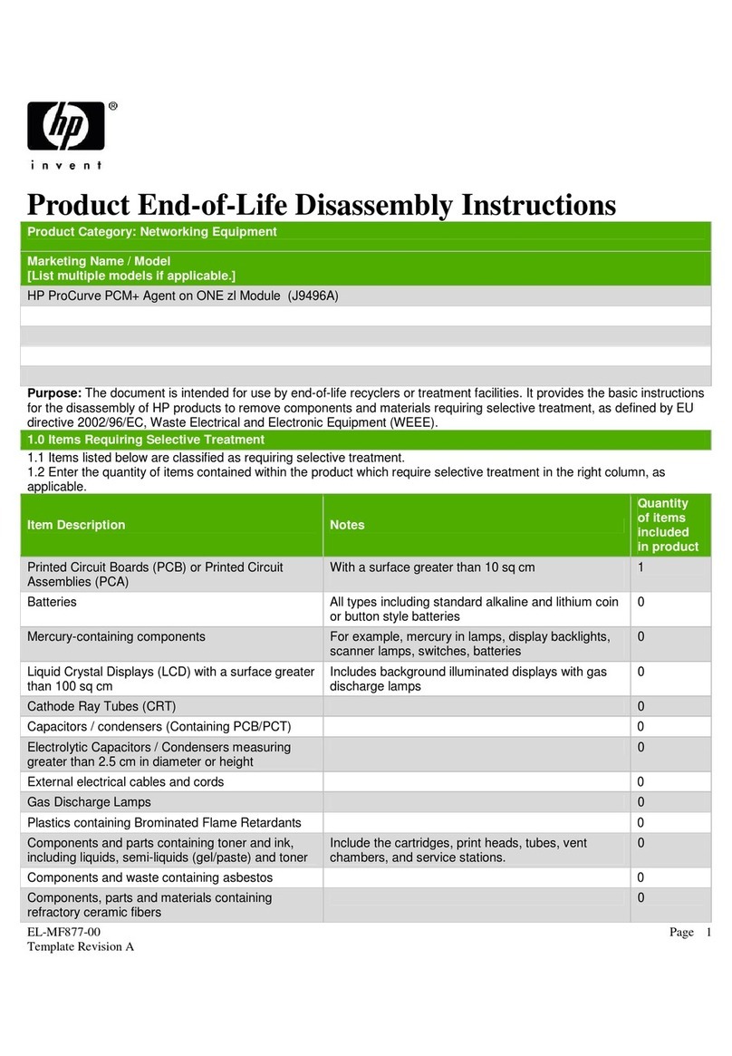 HP ProCurve PCM+ Agent on ONE zl Module Assembly instructions