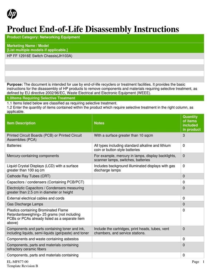 HP FF 12916E Product End-of-Life Disassembly Instructions