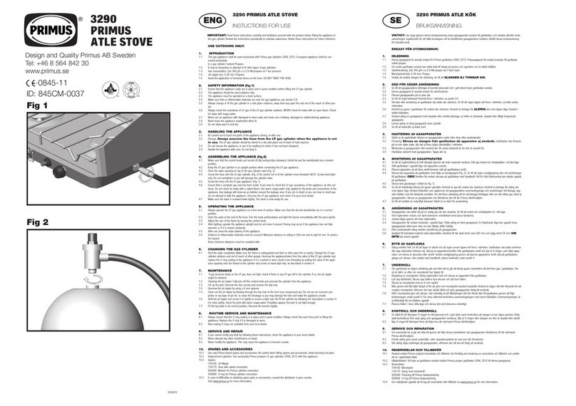 Primus Atle Stove Instuctions for use