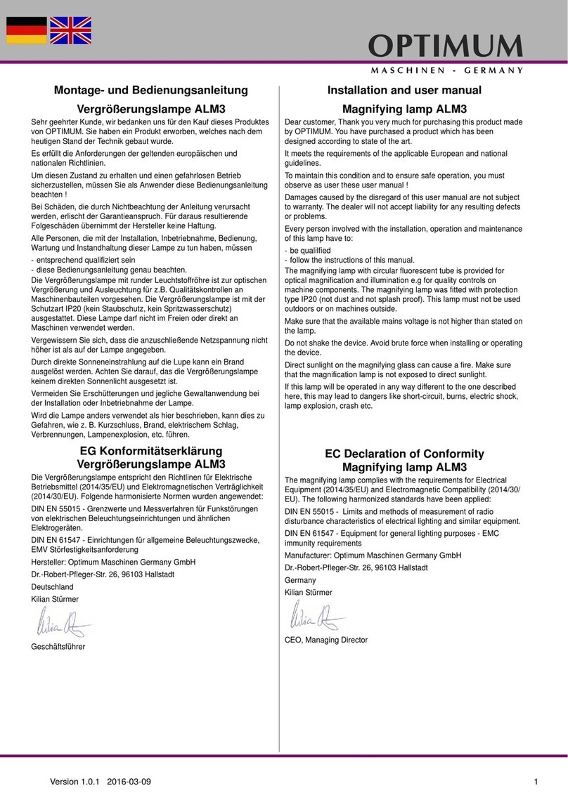 Optimum ALM3 Installation and user manual Optimum ALM3 Installation and user manual